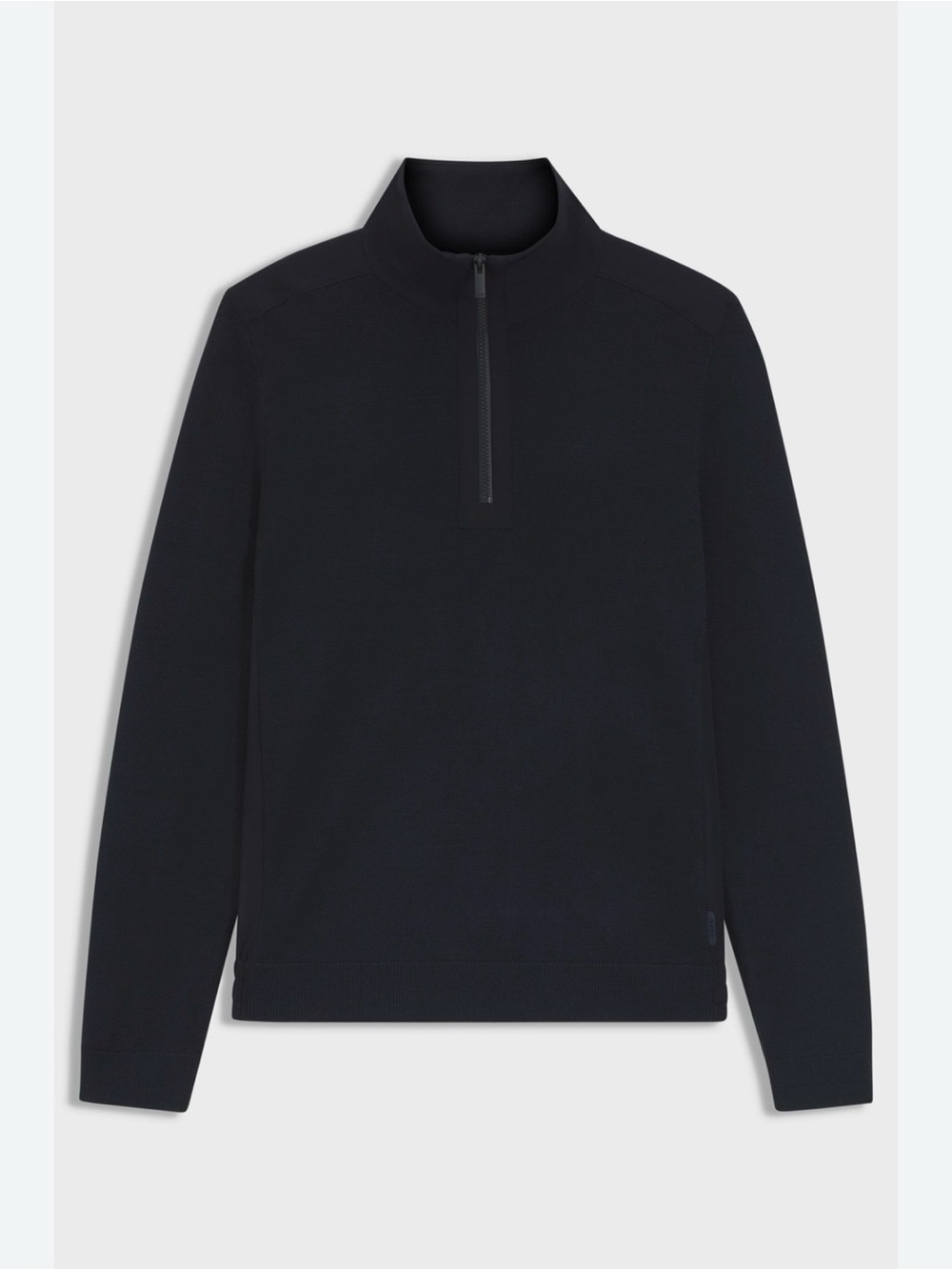 Boss Men's Black Half-Zip Knit Sweater